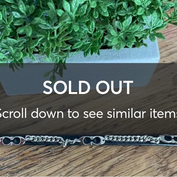 ISO COACH Women’s Black Signature C Chain Leather Bracelet as shown in pics!!!!! - Picture 9 of 10